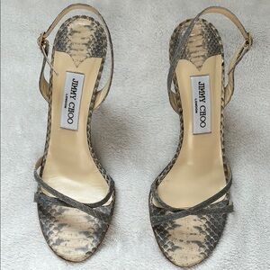 Jimmy Choo “Jasmin” Crisscross Sandals